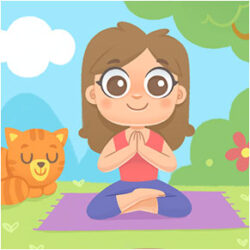 ilustrador freelancer - ilustração de menina fazendo ioga